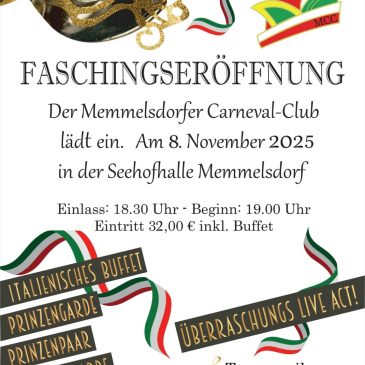 MCC Faschingseröffnung am 08.11.2025