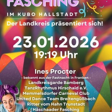 Fränkischer Fasching im Kulturboden Hallstadt am 23.01.2026