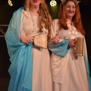 Fränkische Göttinnen können nur so heißen: „Schäuferla“ und „Seidla“ (die Schwestern Ann-Catrin Urmüller und Christina Will) 